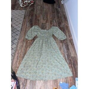 Women’s Mint Green Floral Print Dress Size Small